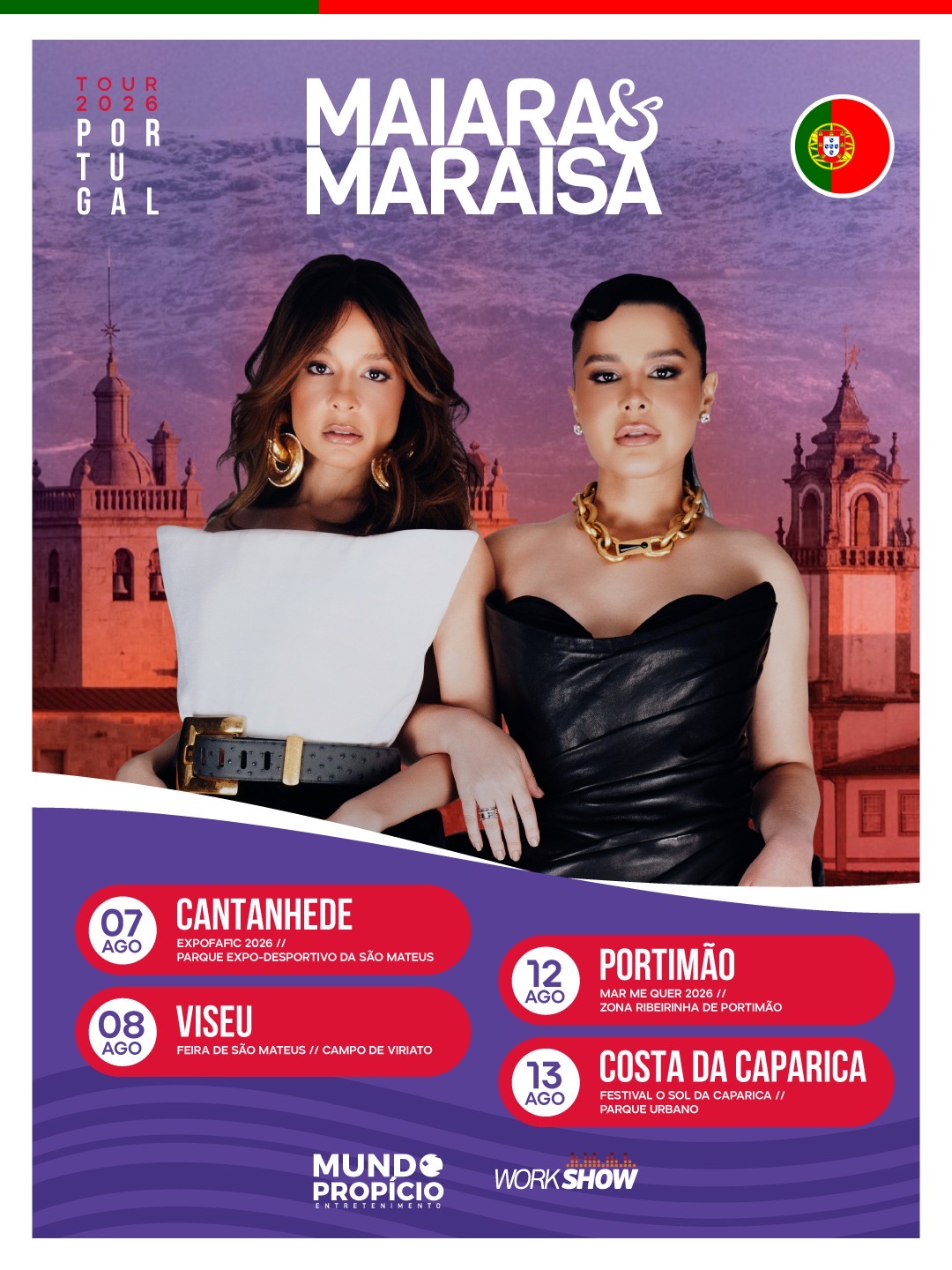 Tour Maiara & Maraisa — Verão Europa 2026