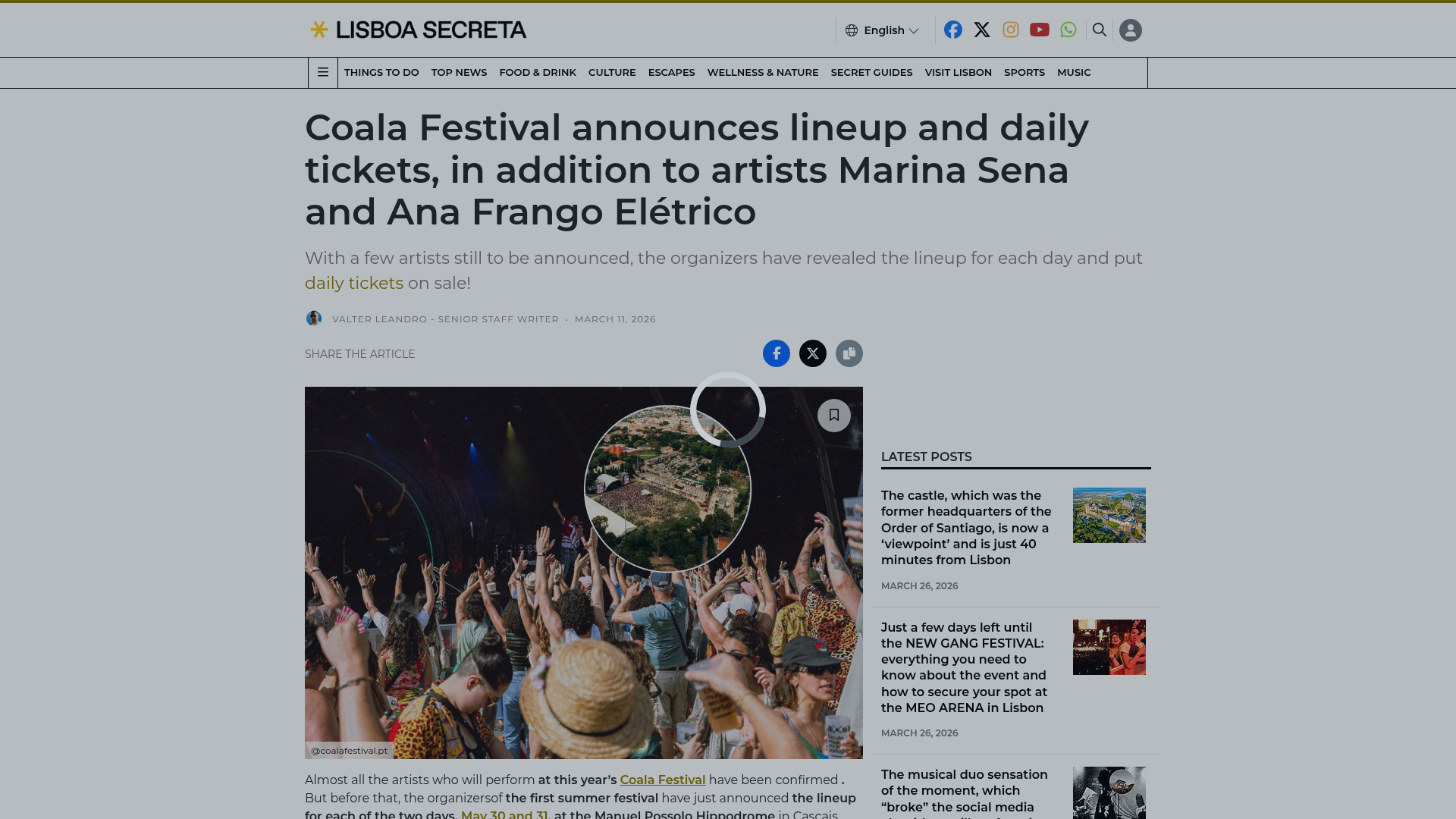 Coala Festival Portugal 2026: Maria Bethânia, Caetano Veloso, João Gomes and much more in Cascais