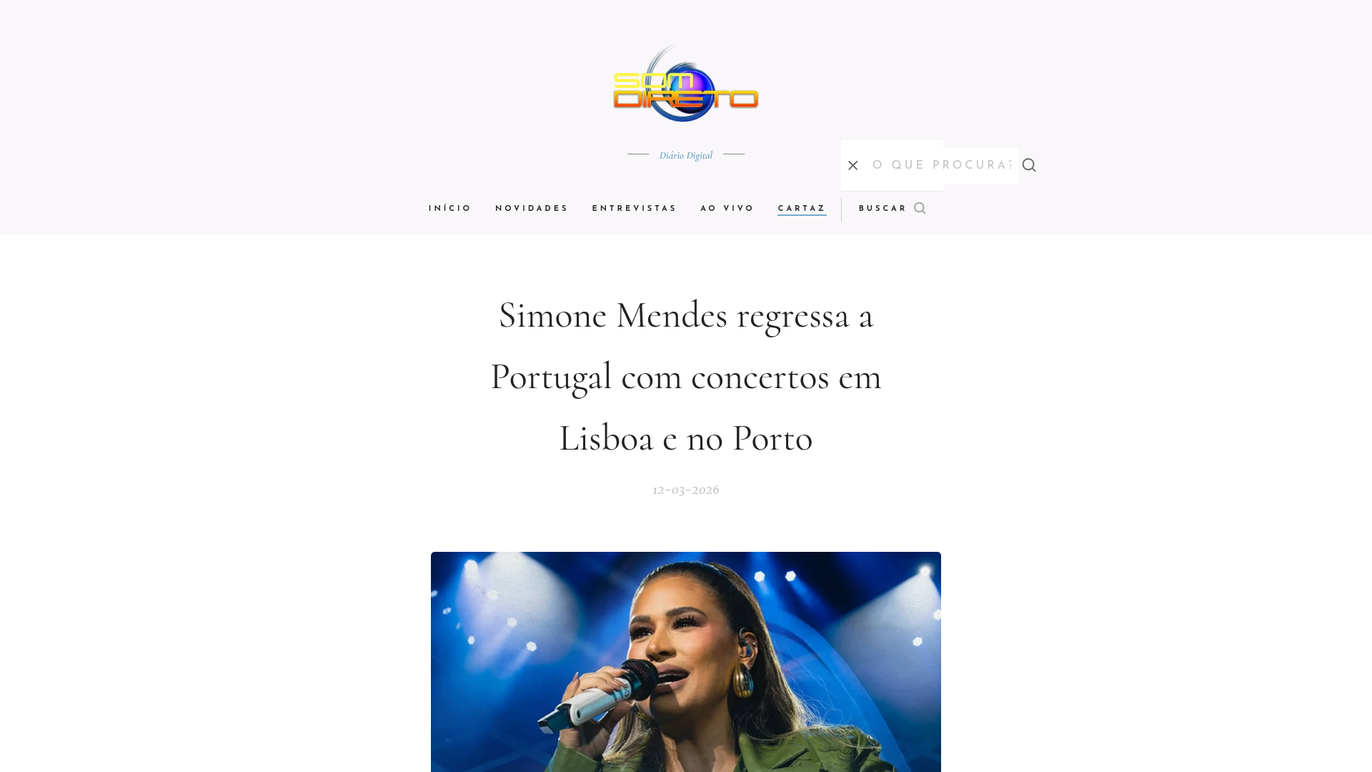 Simone Mendes returns to Portugal with concerts in Lisbon and Porto